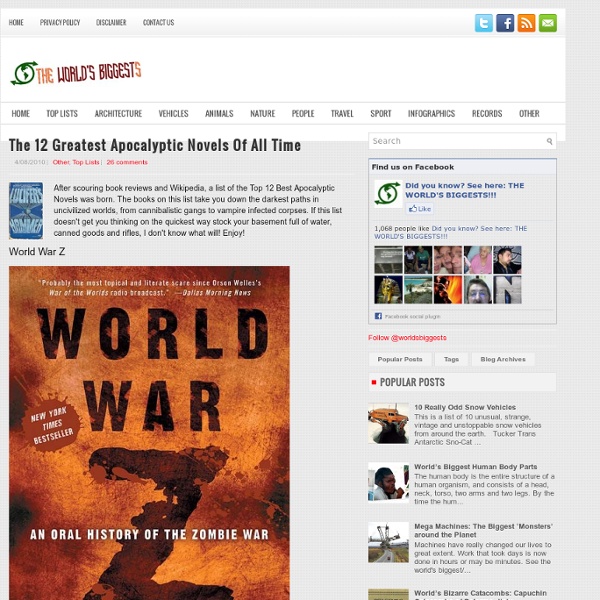12 Greatest Apocalyptic Novels Of All Time