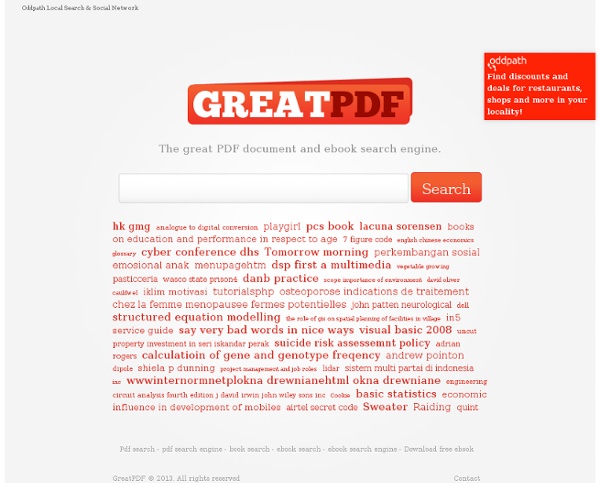 GreatPDF - The great PDF document and ebook search engine.