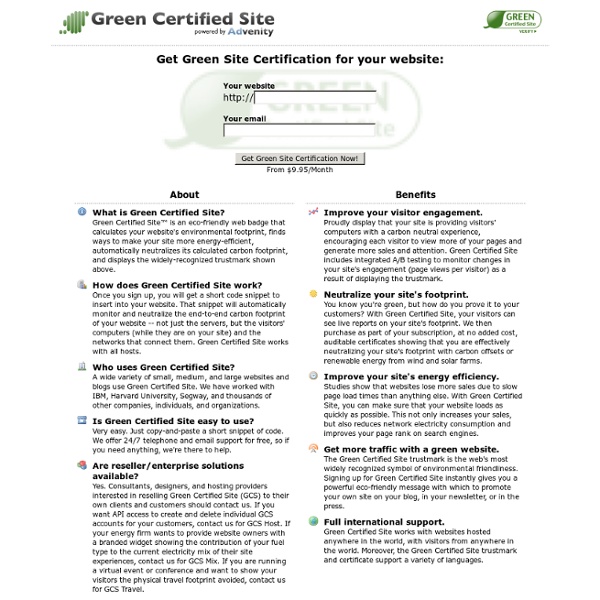 Green Certified Site