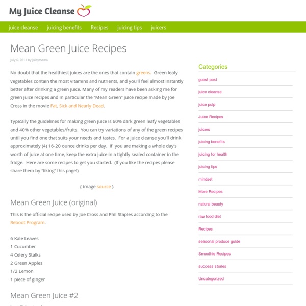 Mean Green Juice Recipes