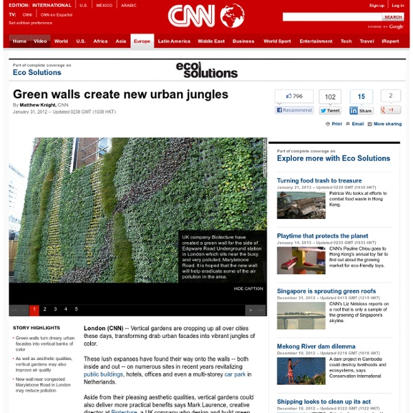 Green walls create new urban jungles