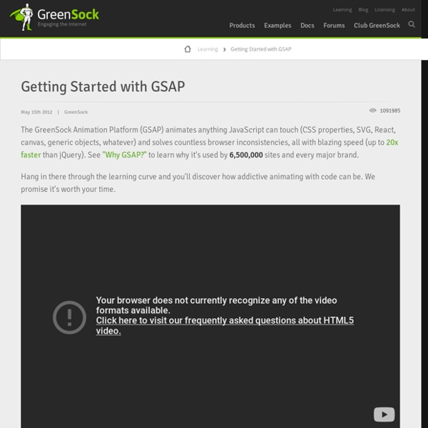 GreenSock Animation Platform for JavaScript