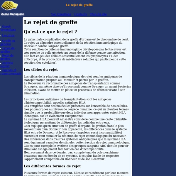 Greffe et don le rejet de greffe Pearltrees