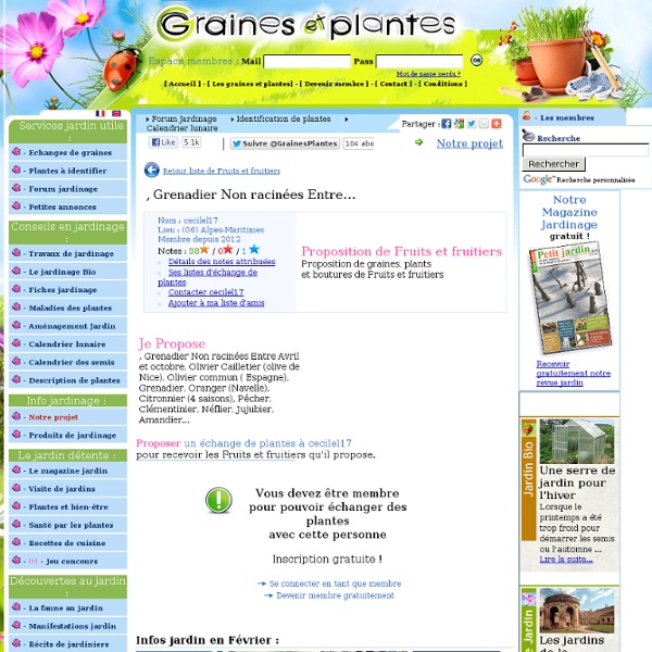 Echange graines et plantes