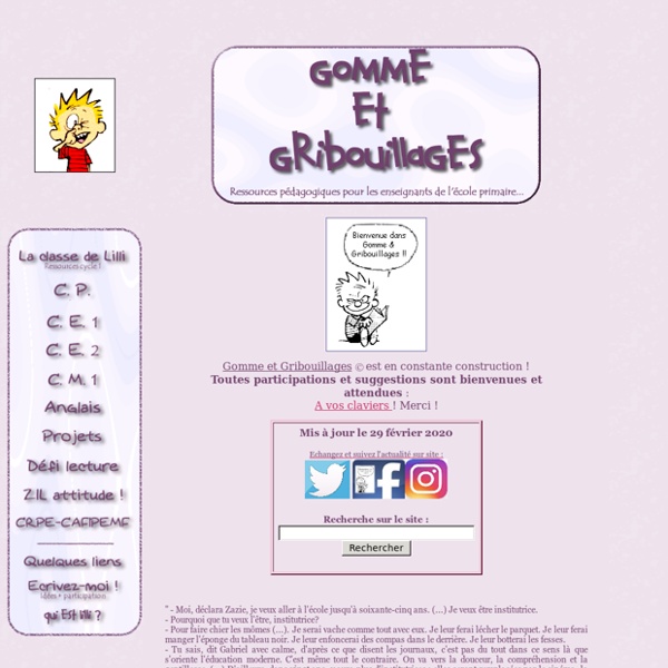 * Gomme & Gribouillages - Ressources pédagogiques *