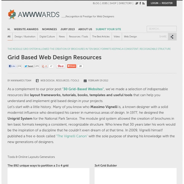 Grid Based Web Design Resources