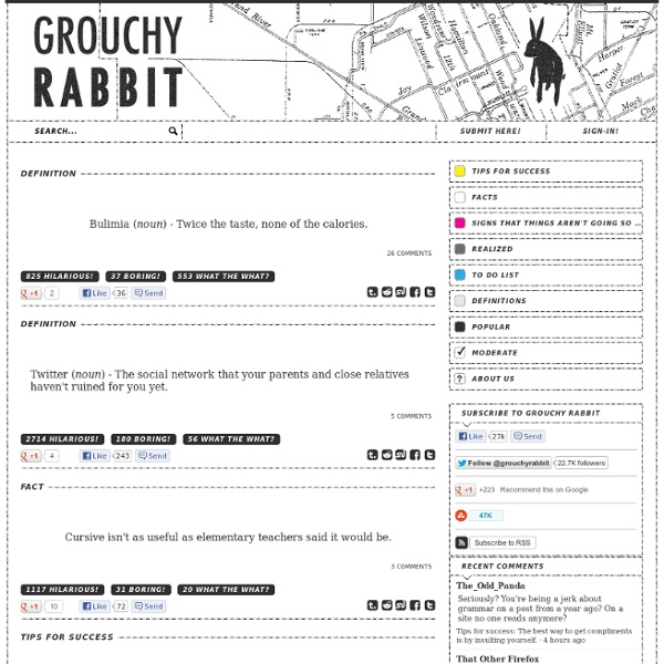 Grouchy Rabbit: Information for successful living.