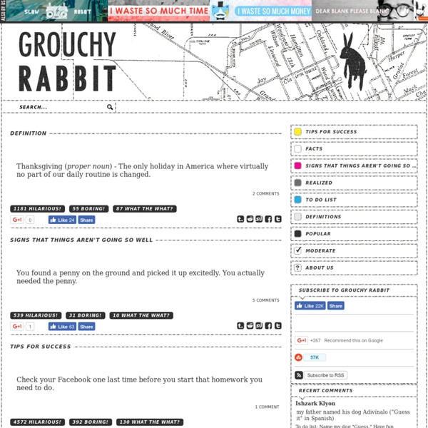 Grouchy Rabbit: Information for successful living.