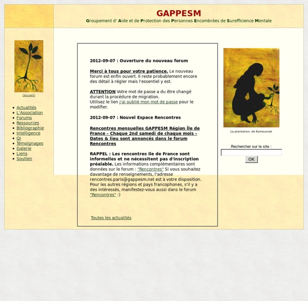 GAPPESM: Groupement d'Aide et de Protection des Personnes Encombrées de Surefficience Mentale