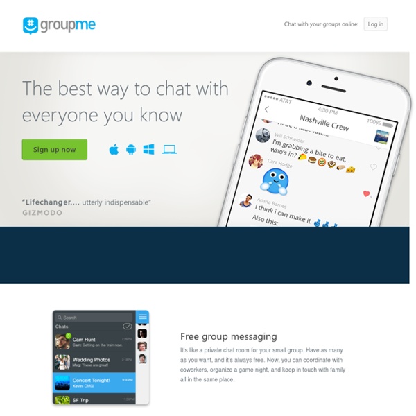 Group text messaging with GroupMe