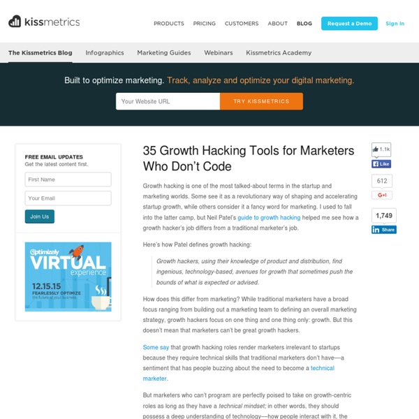 35 Growth Hacking Tools for Marketers Who Don’t Code