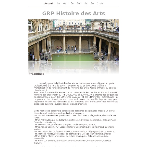 GRP Histoire des Arts