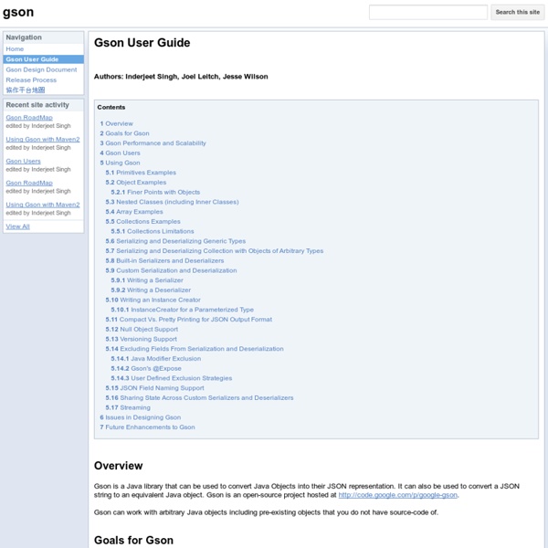 Gson User Guide - gson