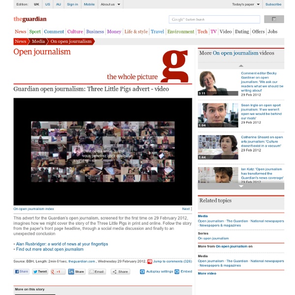 Guardian open journalism: Three Little Pigs advert - video