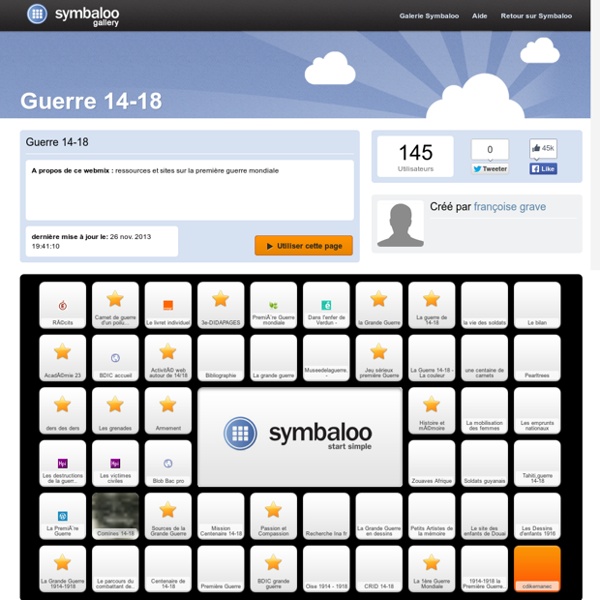 Guerre 14-18 (Symbaloo)