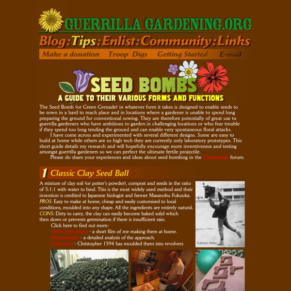 Guerrilla Gardening Seed Bomb Guide