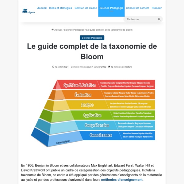 Le guide complet de la taxonomie de Bloom