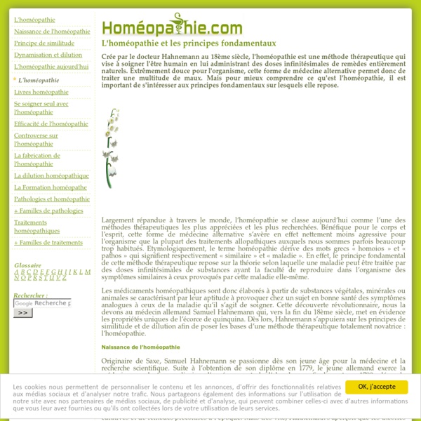 Guide de l'Homéopathie - Homéopathie.Com