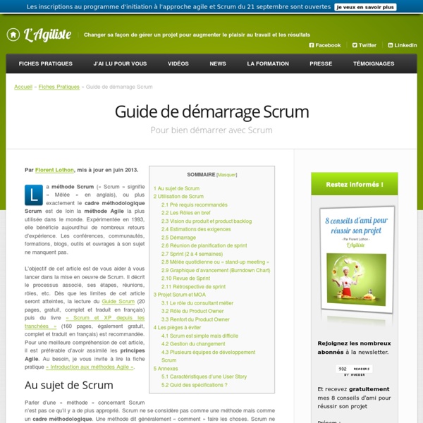 Guide de démarrage Scrum