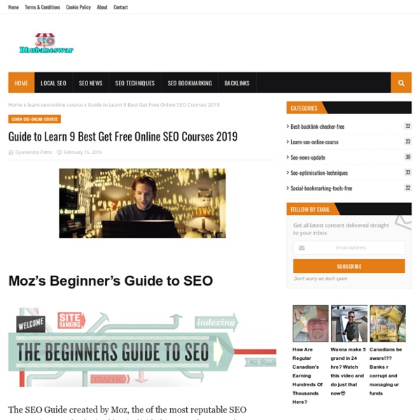 Guide to Learn 9 Best Get Free Online SEO Courses 2019