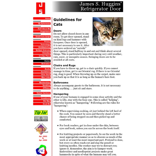 Guidelines for Cats