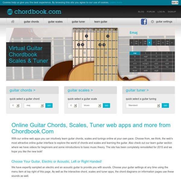 Chordbook.com - Learn Guitar Chords, Scales, Guitar Tuner