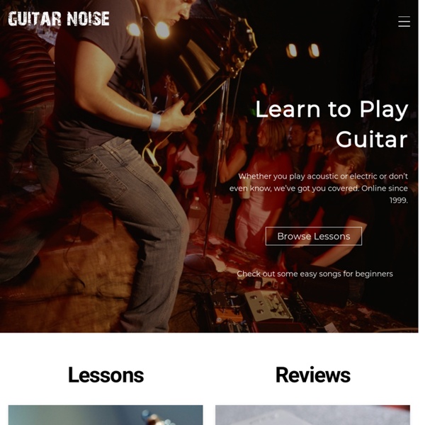 Guitar Noise: Learn How to Play Guitar with Free Lessons