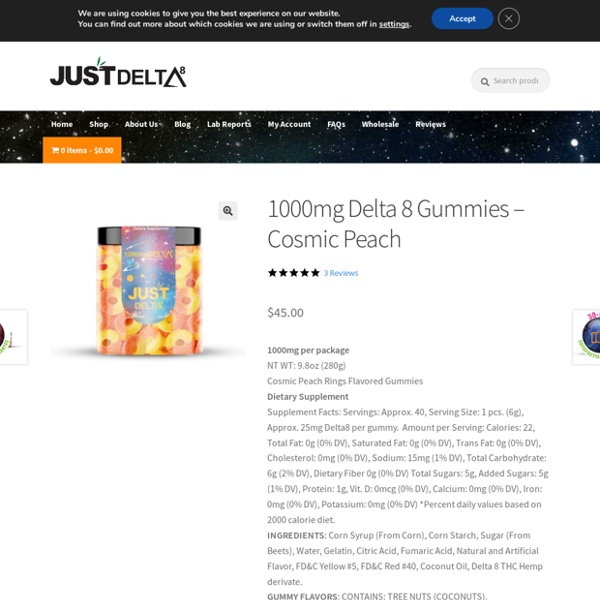 1000mg Delta 8 Gummies – Cosmic Peach