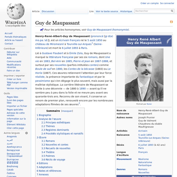 Guy de Maupassant wiki