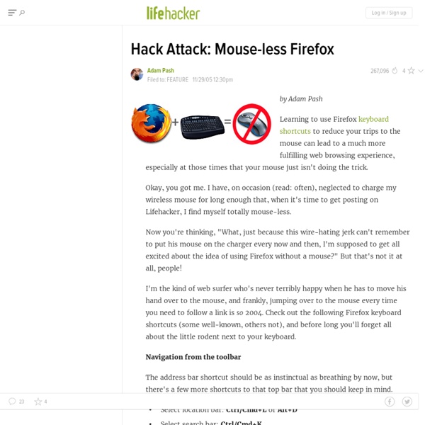 Hack Attack: Mouse-less Firefox
