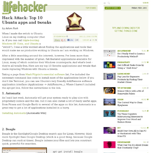 Hack Attack: Top 10 Ubuntu apps and tweaks