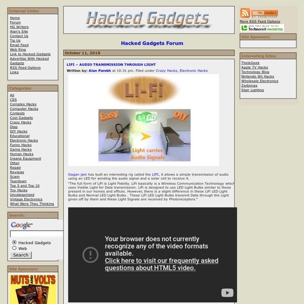 Hacked Gadgets – DIY Tech Blog | Pearltrees