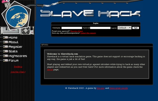 Free online hacking game - Slave hack, hack computers, banks and servers.