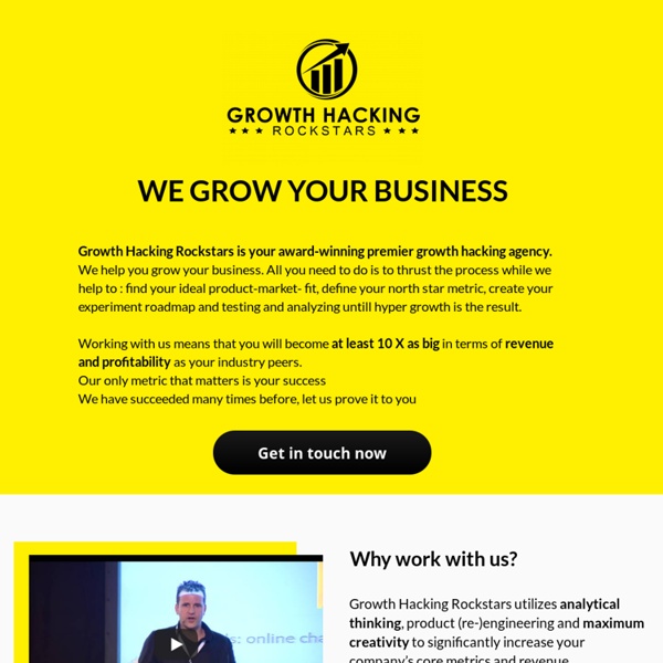 Growth Hacking Rockstars - your award-winning growth agency