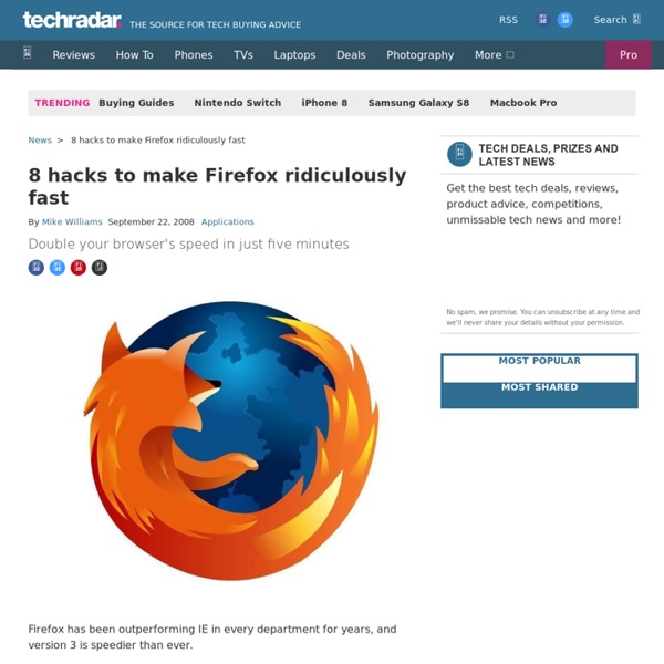 8 hacks to make Firefox ridiculously fast
