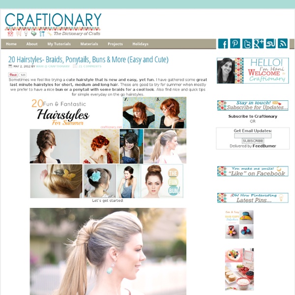 20 Hairstyles- Braids, Ponytails, Buns & More (Easy and Cute) {W-WordPlay}