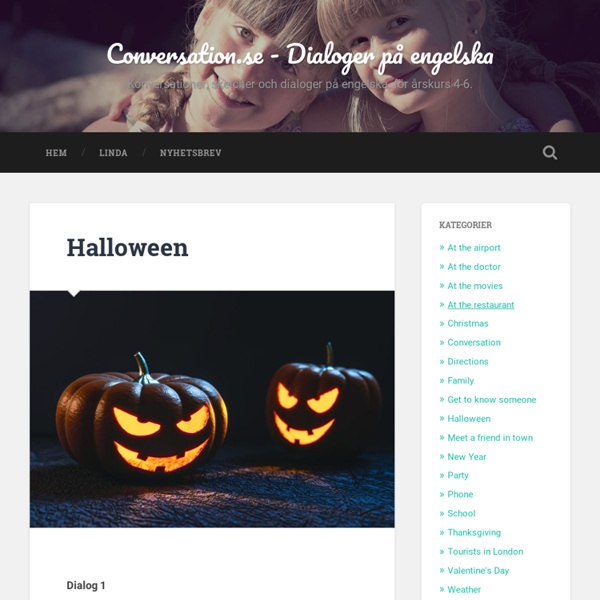 Halloween – Conversation.se – Dialoger på engelska