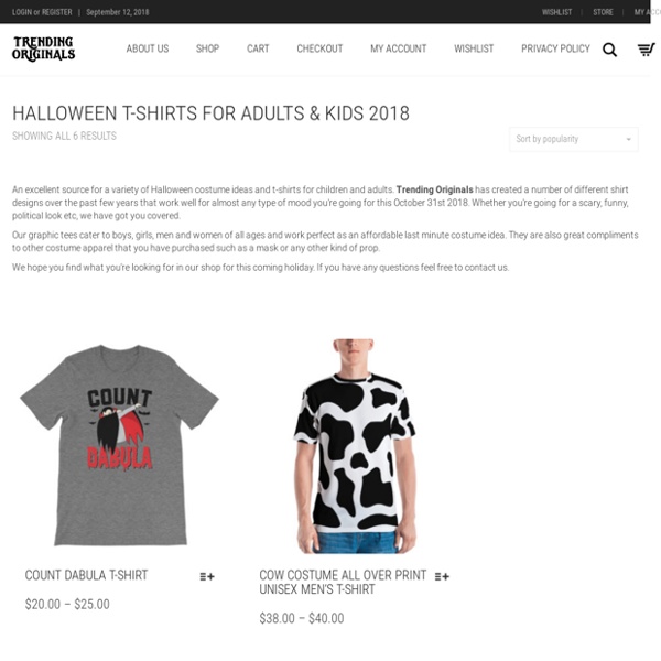 Halloween T-Shirts For Adults & Kids 2018