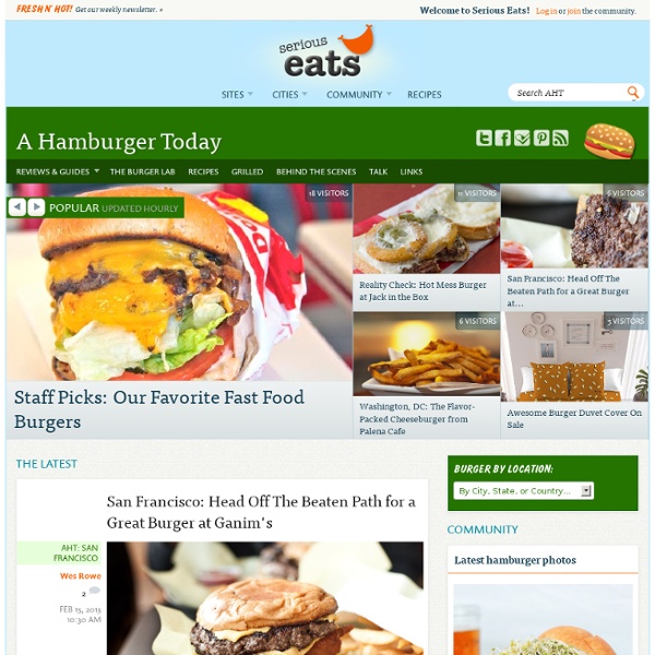 A Hamburger Today - America's Favorite Hamburger Weblog!
