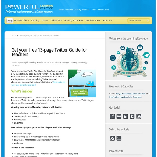 Free Twitter Handbook for Teachers - a guide to Twitter in the classroom