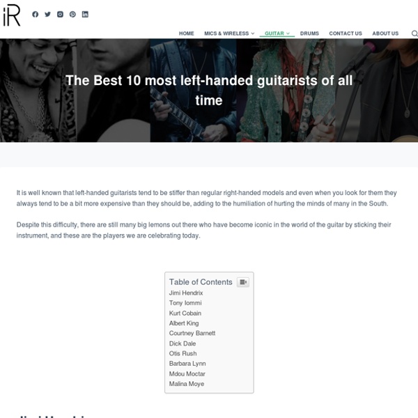 The Best 10 most left-handed guitarists of all time - instroreview.com