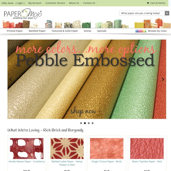 Handmade and Decorative Paper from Paper Mojo