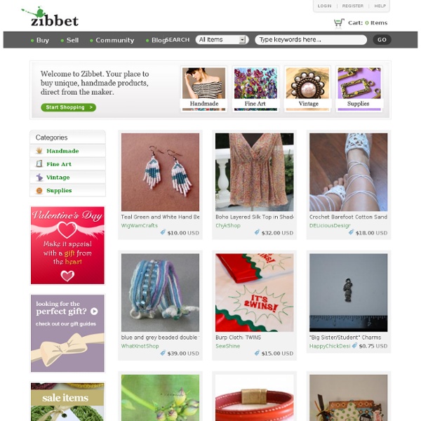 Zibbet.com - Handmade Artisan Marketplace. Buy and Sell Handmade Products, Fine Art, Vintage and Supplies
