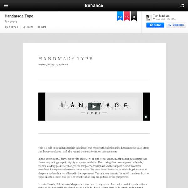 Handmade Type on the Behance Network