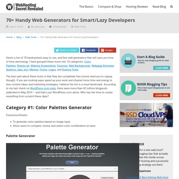 30 Must See Web Generator for Lazy Webmasters