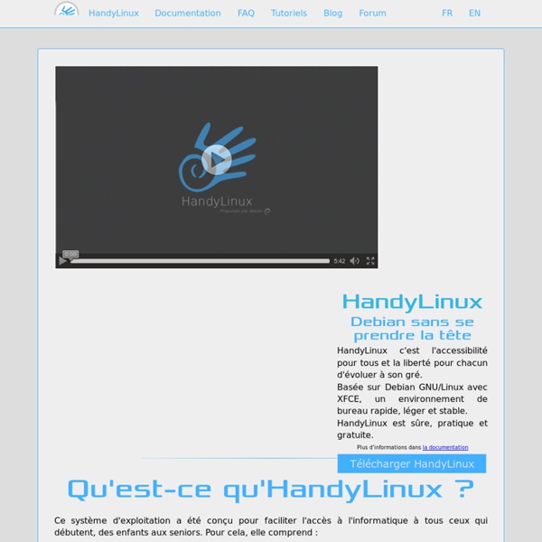 HandyLinux - GNU/Linux sans se prendre la tête
