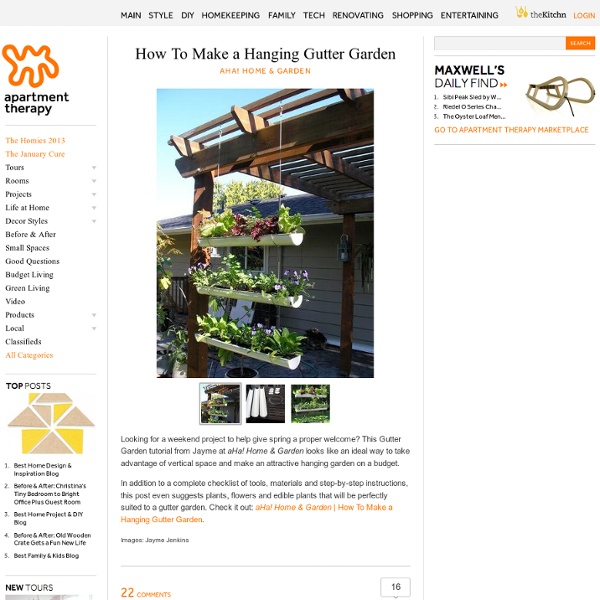 How To Make a Hanging Gutter Garden aHa! Home & Garden