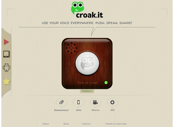 Croak.it! - speak to the web!