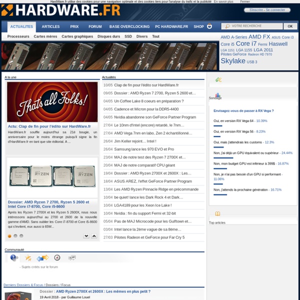 HardWare.fr - Le Guide du HardWare & de l'Optimisation PC