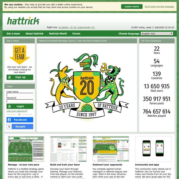 Hattrick - Das original online Fußball-Managerspiel » Hattrick